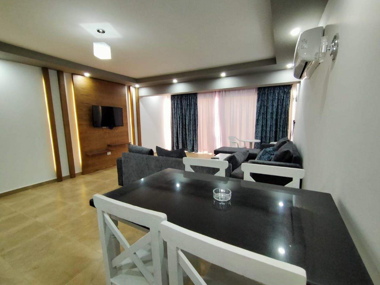 Beach front 2 bedrooms apartment 130m2 Ground floor with Sea & Pool view with large terrace -  PT-007 - 2.730.000 egp